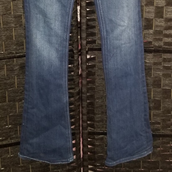 MOTHER Women's Flare Jeans in Dark Blue - Picture 5 of 9